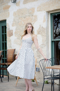 Polka dot midi dress