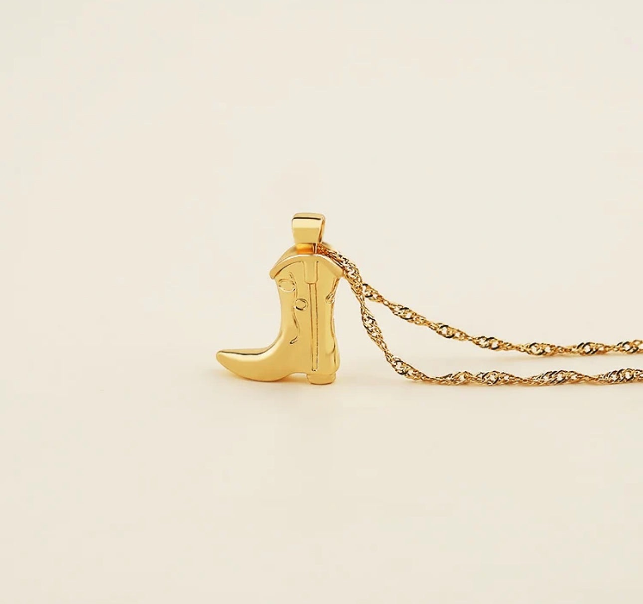 cowboy boot necklace