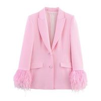 pink blazer