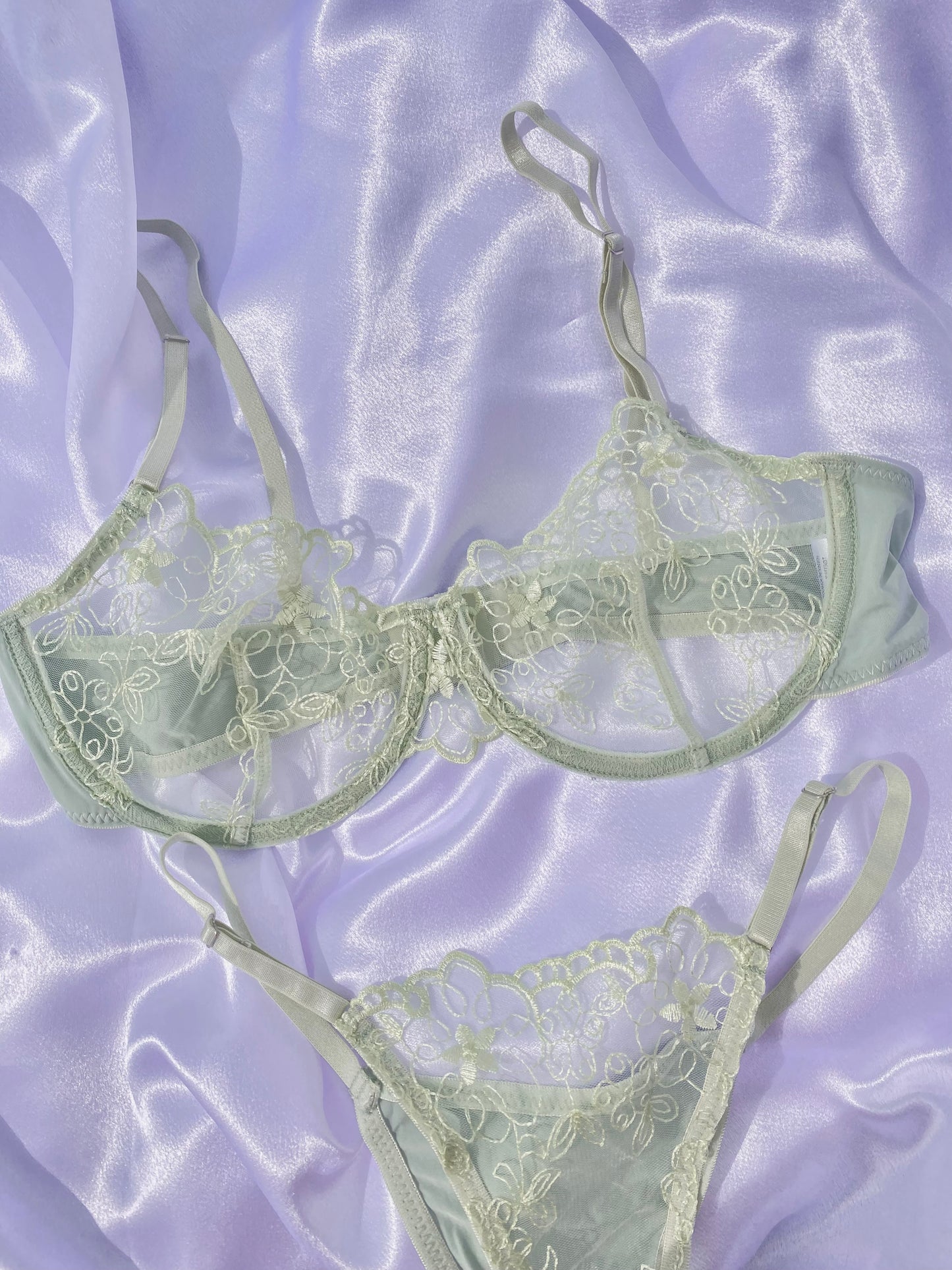 mint matcha lingerie set ♡